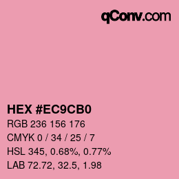 Color code: HEX #EC9CB0 | qconv.com