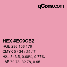 Color code: HEX #EC9CB2 | qconv.com