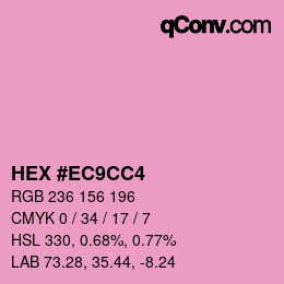 Color code: HEX #EC9CC4 | qconv.com