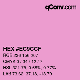 カラーコード: HEX #EC9CCF | qconv.com