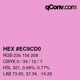 Color code: HEX #EC9CD0 | qconv.com