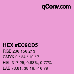カラーコード: HEX #EC9CD5 | qconv.com