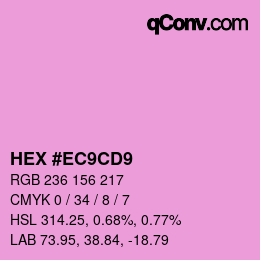 Color code: HEX #EC9CD9 | qconv.com