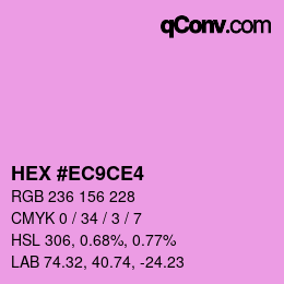 Color code: HEX #EC9CE4 | qconv.com