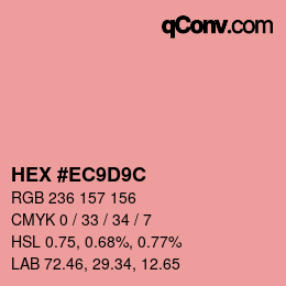 Color code: HEX #EC9D9C | qconv.com