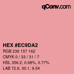 颜色代码: HEX #EC9DA2 | qconv.com