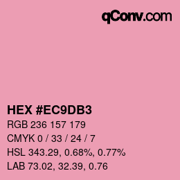 颜色代码: HEX #EC9DB3 | qconv.com