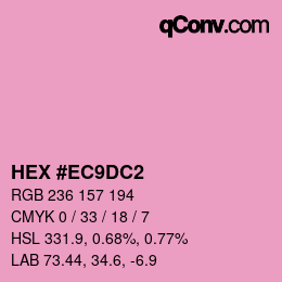 颜色代码: HEX #EC9DC2 | qconv.com