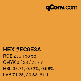 カラーコード: HEX #EC9E3A | qconv.com