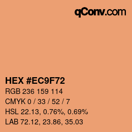 カラーコード: HEX #EC9F72 | qconv.com