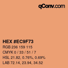 Color code: HEX #EC9F73 | qconv.com