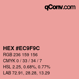 Color code: HEX #EC9F9C | qconv.com