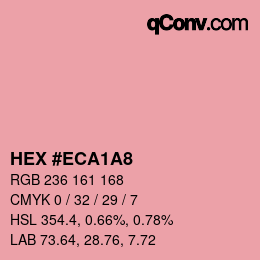 カラーコード: HEX #ECA1A8 | qconv.com