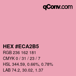 カラーコード: HEX #ECA2B5 | qconv.com