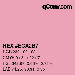カラーコード: HEX #ECA2B7 | qconv.com