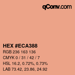 Color code: HEX #ECA388 | qconv.com