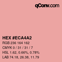 Color code: HEX #ECA4A2 | qconv.com