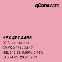 颜色代码: HEX #ECA4B5 | qconv.com