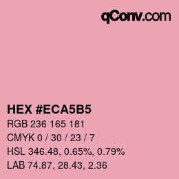 颜色代码: HEX #ECA5B5 | qconv.com