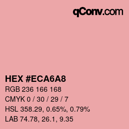 颜色代码: HEX #ECA6A8 | qconv.com