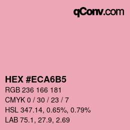 Color code: HEX #ECA6B5 | qconv.com