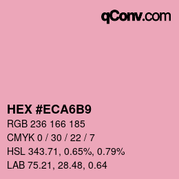 カラーコード: HEX #ECA6B9 | qconv.com