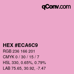 カラーコード: HEX #ECA6C9 | qconv.com