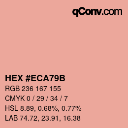 Color code: HEX #ECA79B | qconv.com