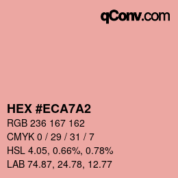 Color code: HEX #ECA7A2 | qconv.com