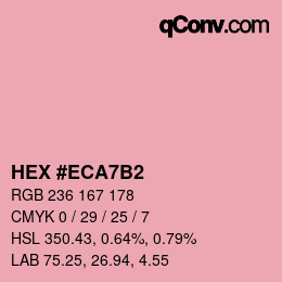 Color code: HEX #ECA7B2 | qconv.com