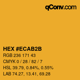 カラーコード: HEX #ECAB2B | qconv.com
