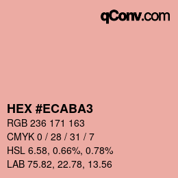 カラーコード: HEX #ECABA3 | qconv.com
