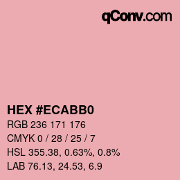 Color code: HEX #ECABB0 | qconv.com