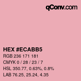 Color code: HEX #ECABB5 | qconv.com