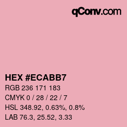 Color code: HEX #ECABB7 | qconv.com