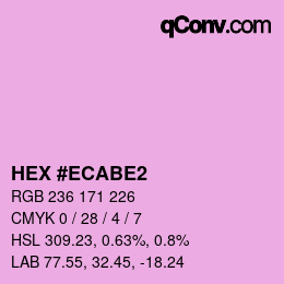 Color code: HEX #ECABE2 | qconv.com