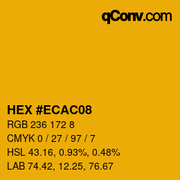 Color code: HEX #ECAC08 | qconv.com