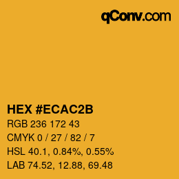 カラーコード: HEX #ECAC2B | qconv.com