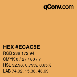 カラーコード: HEX #ECAC5E | qconv.com