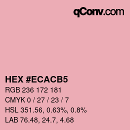 カラーコード: HEX #ECACB5 | qconv.com
