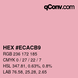 颜色代码: HEX #ECACB9 | qconv.com