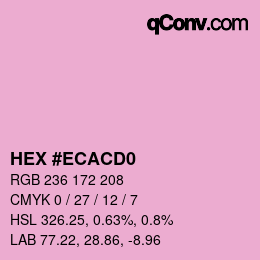 颜色代码: HEX #ECACD0 | qconv.com
