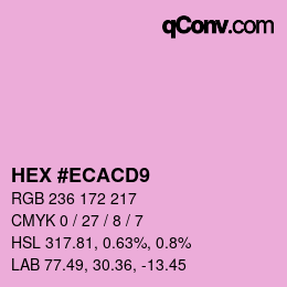 颜色代码: HEX #ECACD9 | qconv.com