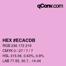 颜色代码: HEX #ECACDB | qconv.com