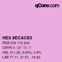 颜色代码: HEX #ECACE0 | qconv.com