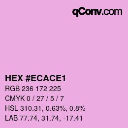 颜色代码: HEX #ECACE1 | qconv.com