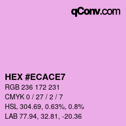 颜色代码: HEX #ECACE7 | qconv.com