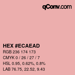 Farbcode: HEX #ECAEAD | qconv.com