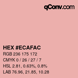 颜色代码: HEX #ECAFAC | qconv.com