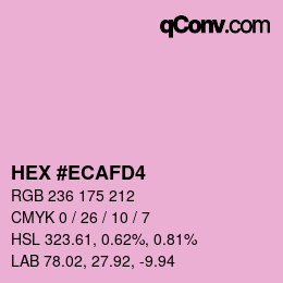 カラーコード: HEX #ECAFD4 | qconv.com